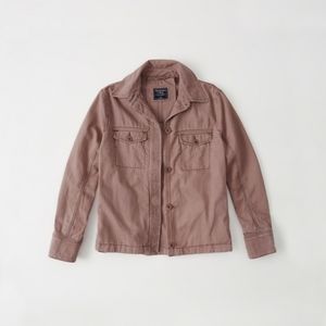A&F Swing Twill Shirt Jacket